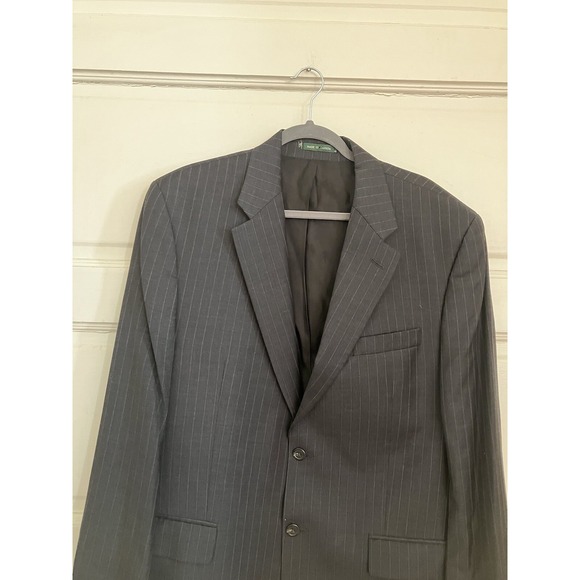 Ralph Lauren Blazer Sz 44 Black Pinstripe Sport Coat - Picture 5 of 10